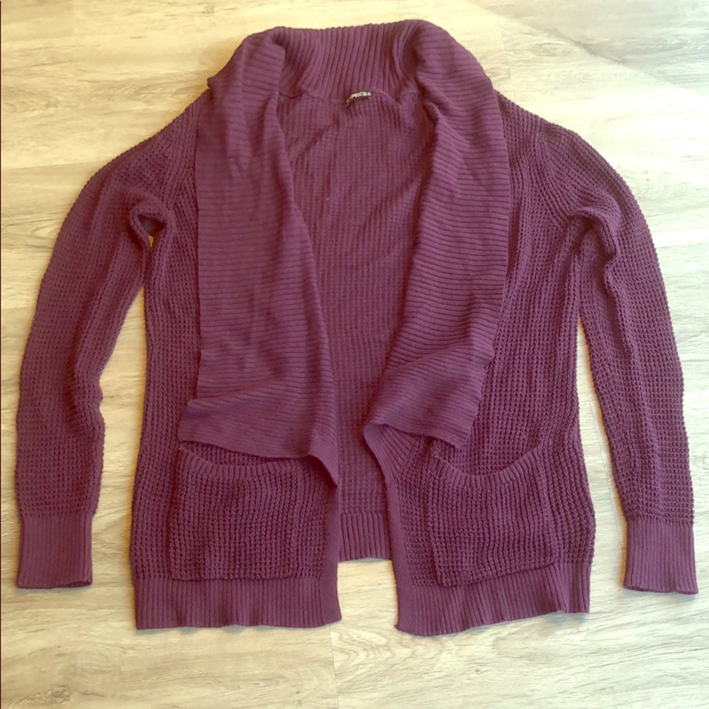 Maroon cardigan from Express